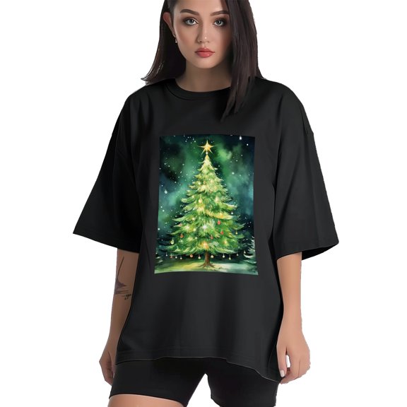 Plus Size Shirt for Women Black Tops for Women Short Sleeves Shirt for Women Christmast Tree3 T Shirt Crewneck Shirt for Women XS
