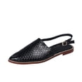 thumbnail image 4 of Sandalias planas con hebilla trasera caladas en punta informales de color sólido para mujer a la moda Wmkox8yii shjk5515, 4 of 9