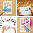 thumbnail image 5 of Dinosaur Painting Stencil 11.69x8.27 Inch Reusable Craft Stencils Hollow Out Drawing Painting Template for Painting on Wood Fabric Paper Walls Canvas Furniture, 5 of 9