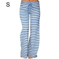 thumbnail image 1 of keepw Women Striped Printed Elastic Waist Drawstring Wide-Leg Yoga Pants Blue S, 1 of 6