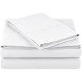 thumbnail image 4 of 4 Pieces Microfiber Flannel Sheet Set, King Size White Color,Breathable Deep Pocket Sheets, 4 of 6