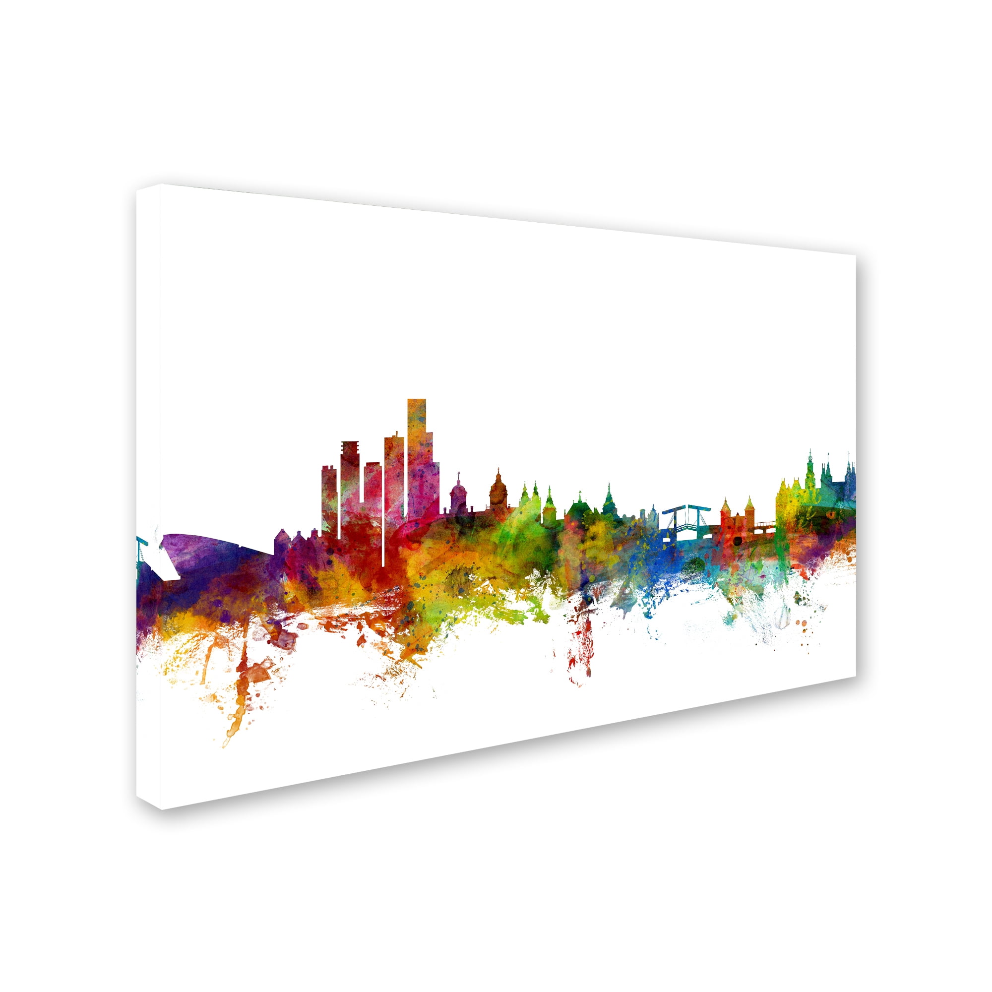 Trademark Fine Art "Amsterdam The Netherlands Skyline" Canvas Art by Michael Tompsett