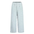 thumbnail image 6 of Striped Linen Pants Women Summer Elastic Waist Straight Leg Cropped Pants Casual Boho Beach Trousers, M, 6 of 6