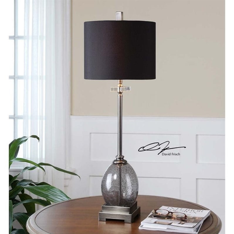 Uttermost Denia Gray Glass Table Lamp