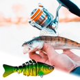 thumbnail image 2 of Señuelo De Pesca De 7 Segmentos Para Agua Salada Y Agua Dulce, Atrayente De Peces Realista Para Pescadores Jóvenes Y Adultos, 2 of 5