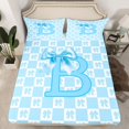 thumbnail image 2 of jejeloiu Initial Letter B Queen Sheet Sets,Cute Bow Tie Bed Set For Bowknot Lover 4 Pieces, 2 of 7