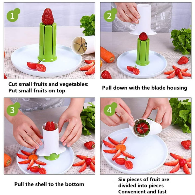 Grape Slicer Convenient Household Blueberry Strawberry Slicer Kitchen  Tools(Green)