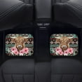 thumbnail image 4 of Renewold American Tribal Highland Cow Hibiscus Frangipani Auto Floor Mats Set of 4 for Women Men, Universal Car Rugs Full Set with Anti-slip Backing Auto Protection for Car SUV Truck Sedans, 4 of 7