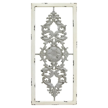 Beck Wall Scroll - Stratton Home Decor Grey Scroll Panel Wall Decor