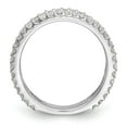 thumbnail image 2 of 14K White Gold Wedding Diamond Baguette Round Ring Band, Size 7, 2 of 7