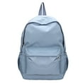 thumbnail image 1 of Preppy Style Students Backpack Women Solid Color Large Handbags (Black), 1 of 9