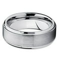 thumbnail image 3 of Silly Kings 7mm Tungsten Carbide Wedding Ring Brushed Polish Unique Edges Comfort Fit Men & Women Band 12, 3 of 3