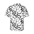 thumbnail image 3 of Daiia Hand Drawn Snake Hawaiian Shirt for Men Gentle Cotton Regular Short Sleeve Casual-3X-Large, 3 of 9
