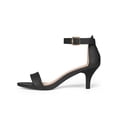thumbnail image 6 of BLISSFUL STEP Women's Shoes Kitten Heel Ankle Strap Open Toe Sandals Black 10, 6 of 8