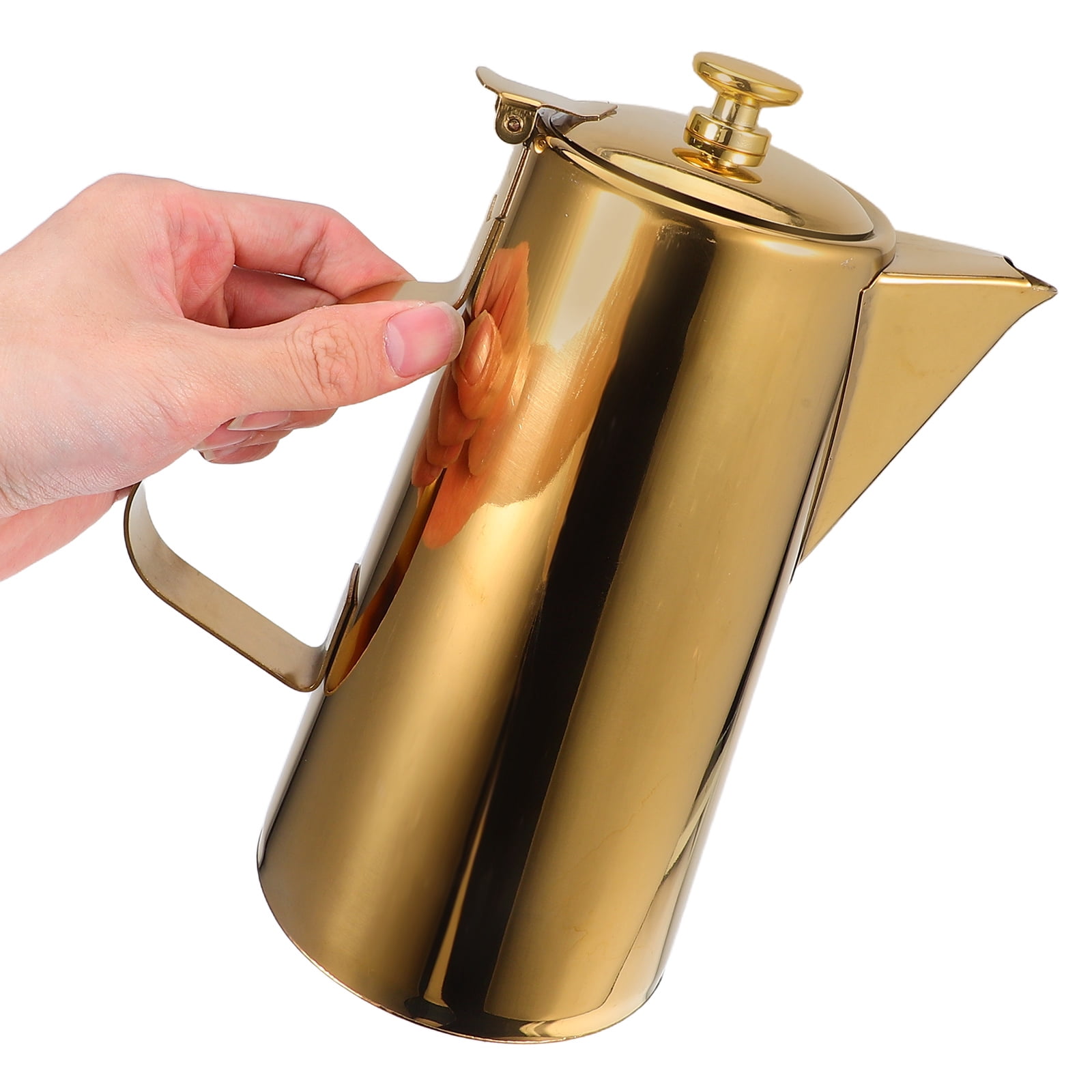 LOLIPPYY Golden Water Jug Pitcher Insulated Tea Pitcher Stainless Steel 1Pack