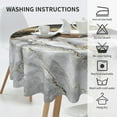 thumbnail image 6 of Black Gold Marble Round Tablecloth 60 Inch Ruitic White Grey Table Cloth Waterproof Fabric Farmhouse Abstract Tablecloths Decorative for Holiday Party Picnic, 6 of 6