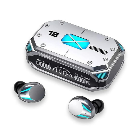 GoldSong Bluetooth 5.3 Wireless Earbuds, Bluetooth Earbuds with Charging Case IPX7 Waterproof Stereo Headphones in Ear for Phones Premium Sound with Deep Bass for Sport