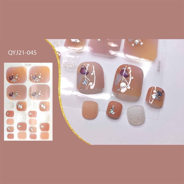 Pegatinas para uñas de los pies Pegatinas para uñas de los pies Pegatinas de uñas de imitación bronceadas