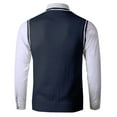 thumbnail image 2 of ameIAEA Men's Winter Sweater Vest V-Neck Sleeveless Knitted Pullover Color Block Waistcoat, 2 of 4