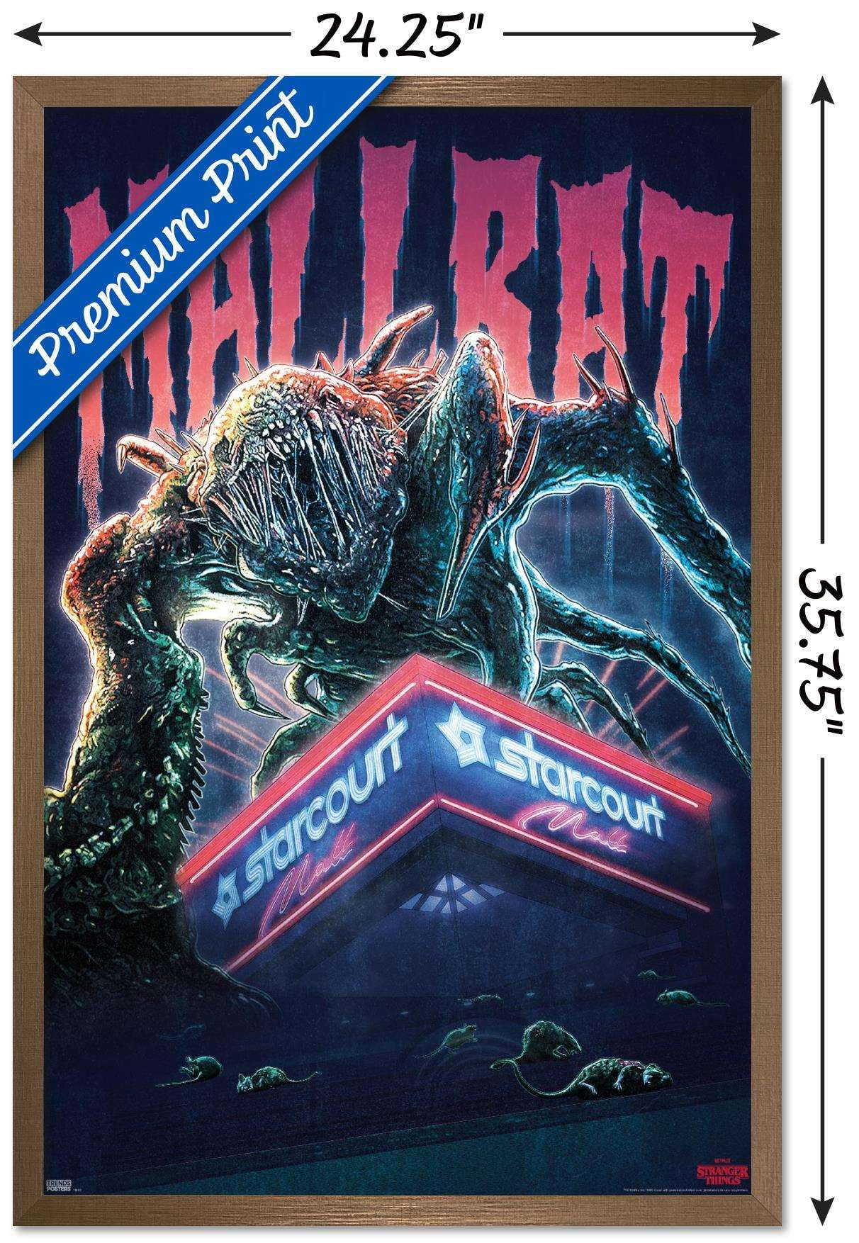 Netflix Stranger Things 3 - Mallrat Wall Poster, 22.375" x 34", Framed