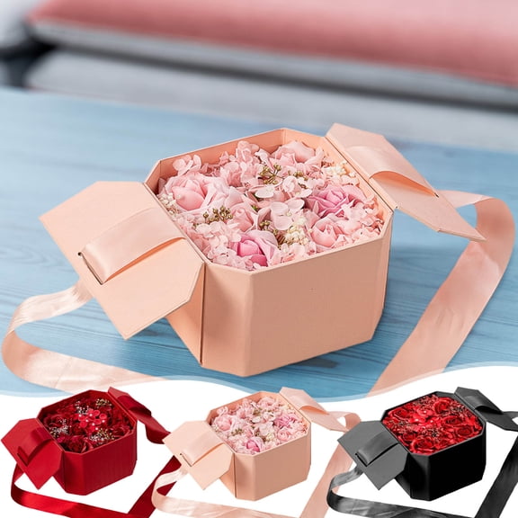 Danhjin Forever Roses in a Box, Preserved Roses Eternal Fresh Flower Gift Box for The Worthwhile Person, Valentine's Day Birthday Anniversary Wedding Home Decor, Rose Box with Lid