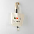 thumbnail image 5 of CafePress - Peace Love Cas Tote Bag - Unisex Canvas Tote Bag, Beige, 1-Piece, 5 of 7