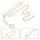 thumbnail image 3 of ColoMX 2 cadenas extensoras para bolso con perlas imitadas doradas y mosquetón giratorio, correas de repuesto para monedero, cartera y manualidades DIY, 3 of 7