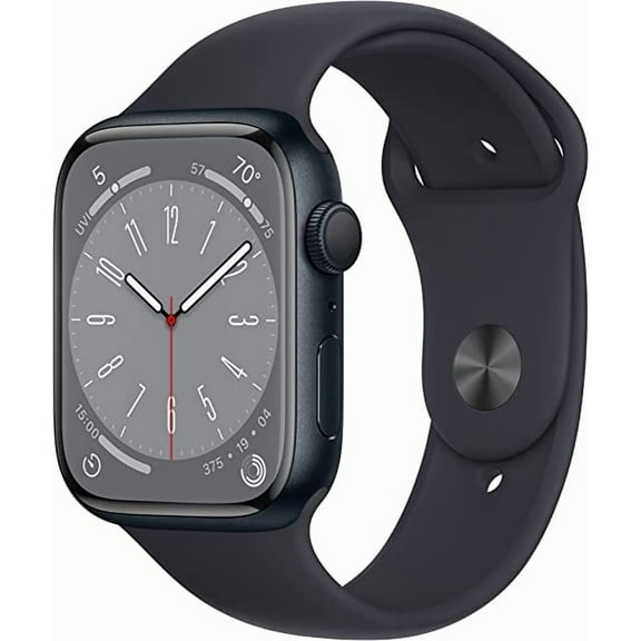 Restored Apple Watch Series 8 (GPS, 45mm) - Midnight Aluminum Case - Midnight Sport Band (Refurbished)
