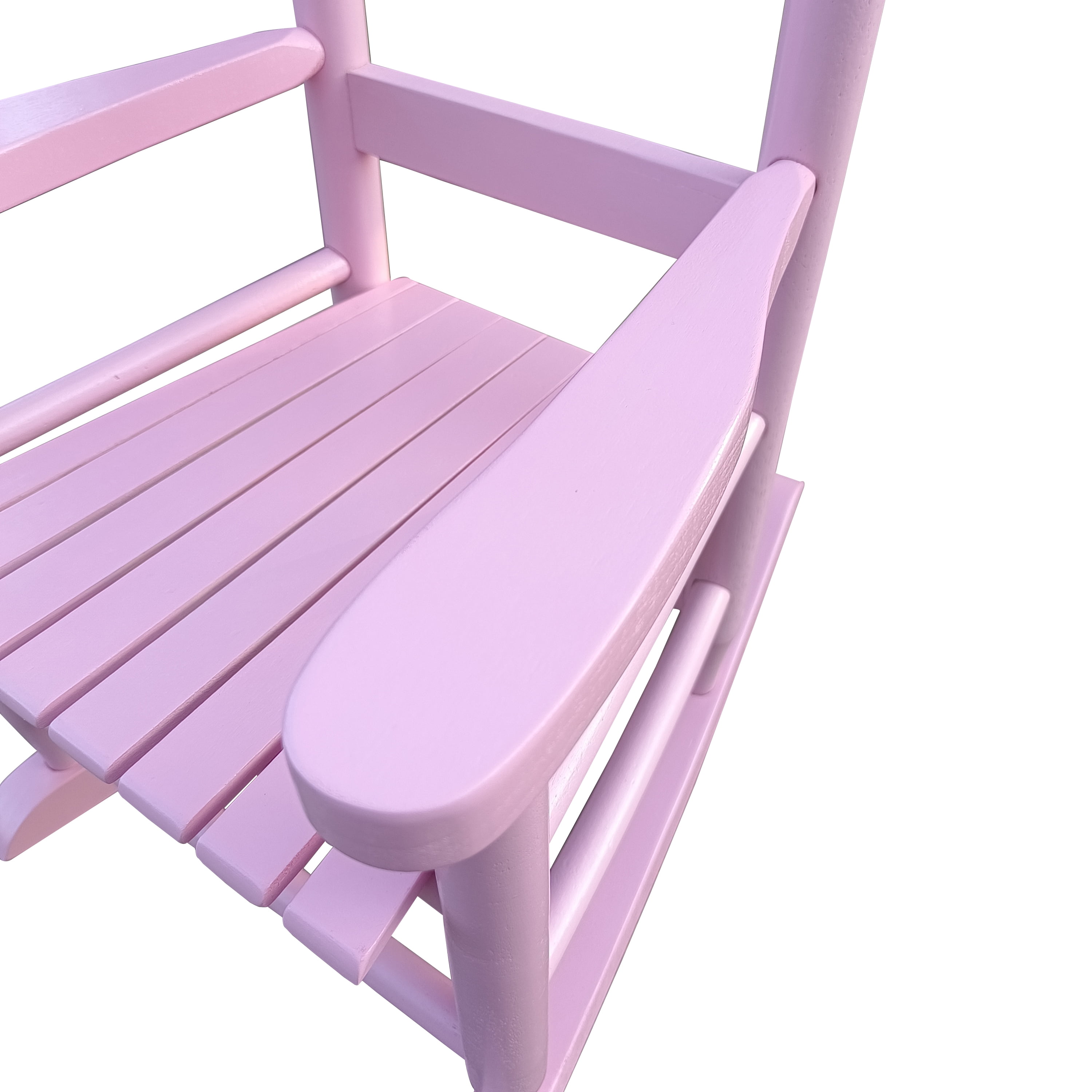 Rocking Chair,Durable Red Child’s Wooden Rocking Chair/Porch Rocker,Indoor or Outdoor,Suitable for 3-8 Years Old,light pink
