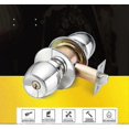 thumbnail image 3 of Door Knob With Lock And Key, Interior Door Knob And Bathroom Door Handle, Satin Stainless Steel Door Lock (latch Size 70 Mm), 3 of 5