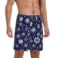 thumbnail image 5 of KLL Snowflakes2 for Men's 1-Pack Shorts,Sleep Pajama Shorts for Men Soft Pj Shorts Men's Pajama Bottoms Sleepwear -Medium, 5 of 7