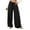 Black, variant on Wlynlyn Womens Wide Leg Linen Pants Casual Beach Pants Elastic Waisted Drawstring Trousers with Pockets Size XL