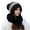 Black, variant on Grofry Women Winter Hat with Scarf Thick Warm Plush Windproof Cycling Headwear Contrast Color Elastic Full Protecting Outdoor Travel Skiing Cap
