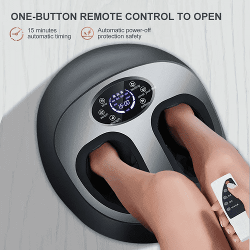 Electric Foot Massager Machine & Heat, Shiatsu Deep Tissue for Feet Pain & Relax