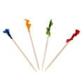 thumbnail image 2 of 5000 Count | KingSeal Regular Frill Toothpicks, Assorted Colors, 2.5 Inch length, Bamboo, Ideal for Appetizers and Cocktails, Bulk Pack - 5 Packs x 1000, 2 of 5