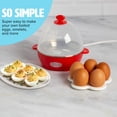 thumbnail image 2 of Tasty Mini Rapid Egg Cooker Capacidad Para 5 Huevos Para Huevos Duros O Tortillas Perfectos Apagado Automático Rojo, 2 of 5