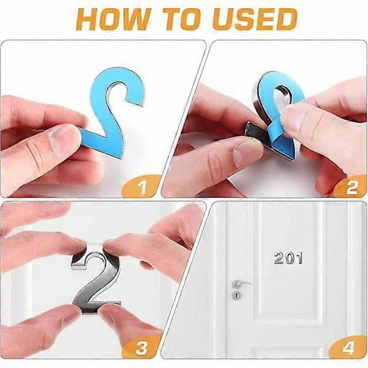 10 Pcs Self Adhesive Door Decorations with House Number, Mailbox Number, 0-9