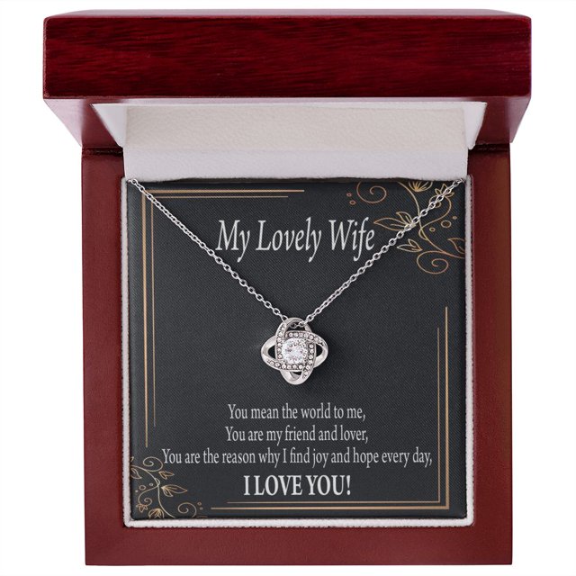Pour Ma Femme, Vous Êtes la Raison Infini Noeud Collier Message Carte