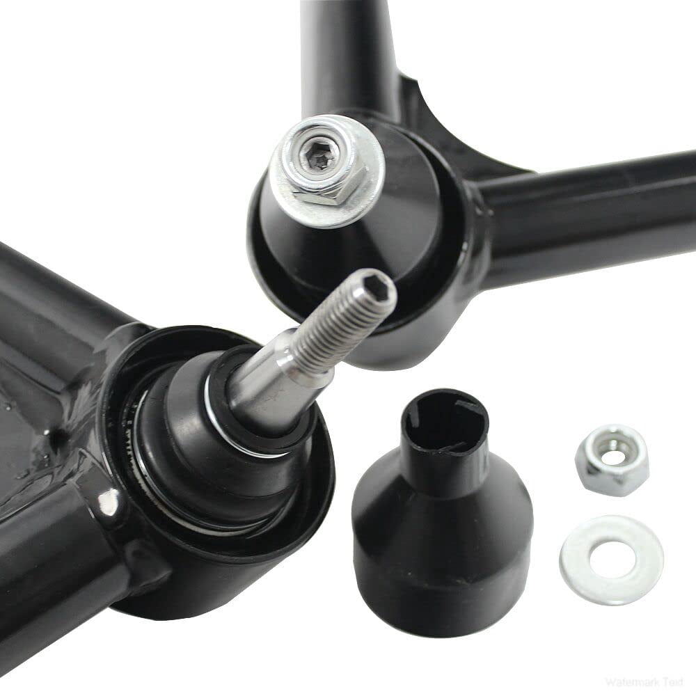 Pair (2 PCS) Front Upper Control Arm Compatible with 2014-2018 Silverado Sierra 1500 2WD 4WD 2-4" Tubular Lift Kit with PU Bushings Ball Joints UCA Greasable