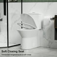 thumbnail image 6 of One Piece Toilet,1.1/1.6 GPF Modern Toilet with Comfort Chair Seat,Powerful & Quiet Dual Flush Rimless Bowl,White, 6 of 9
