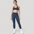 thumbnail image 4 of Women's High Waist Full Length Seamless Compression Leggings for Active and Casual Wear - X Large, Navy, 4 of 7