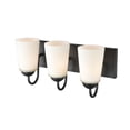 thumbnail image 3 of Millennium Lighting  Ivey Lake 3 Light Bathroom Vanity Fixture in Multiple Finishes with Frosted Glass Shades Matte Black Black Matte, 3 of 4