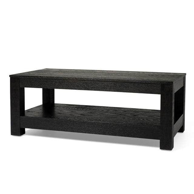 Maven Lane Paulo Table Basse en Bois, Fini Noir Vieilli
