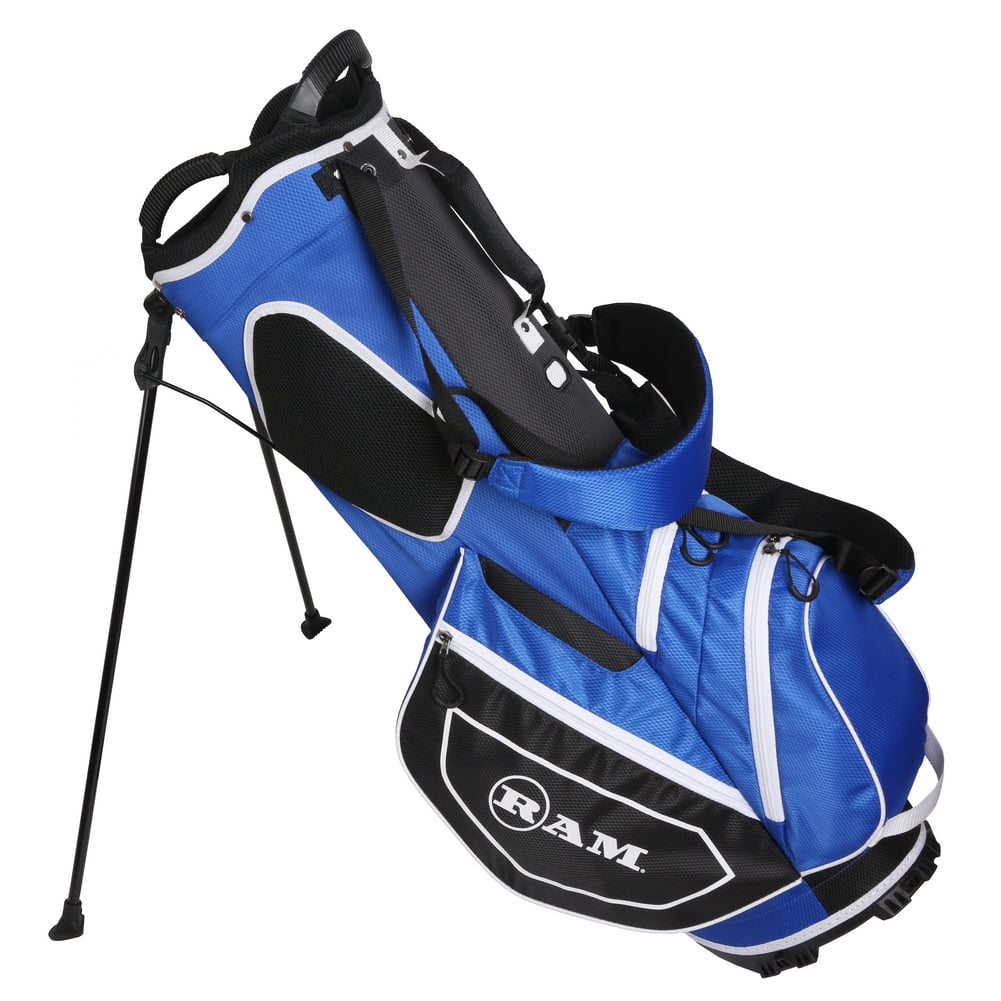Ram Golf FX Lightweight Golf Stand Carry Bag, Blue/ Black