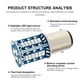 thumbnail image 2 of Flash Stop Lamps Flashing Car Tail Brake Light para automóviles Motocicleta (Azul), 2 of 3