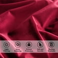 thumbnail image 5 of VOGOL Luxury Burgundy Velvet Blackout Curtains, Thermal Rod Pocket Drapes 60x96 Inches for Bedroom & Living Room, 5 of 6