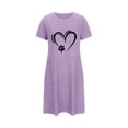 thumbnail image 6 of WJHWSX Nightgowns for Women,Womens Nightgown,Breathable,Soft,Printed,Purple,S(US:4), 6 of 6