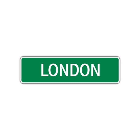 London Girls Children Name Letter Printed Label Indoor Outdoor Unique Wall Plaque Decoration Aluminum Metal Sign 4"x13.5"