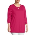thumbnail image 2 of Just My Size Lightweight Keyhole Tunic (Women's Plus) 1 Pack, 2 of 6
