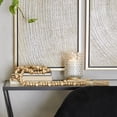 thumbnail image 2 of DecMode Handmade Hexagon Metallic Carved Geometric Long Gold Mango Wood Garland with Tassel, 2 of 7